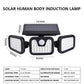 Solar Powered IP65 2400mA Adjustable 3 Head Motion Sensor Night Light
