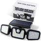 Solar Powered IP65 2400mA Adjustable 3 Head Motion Sensor Night Light