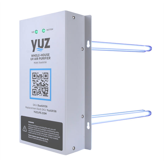 YUZ Whole House Dual UVC Light in Duct for HVAC &AC Duct(air Conditioning),UV Light Sanitizer, in Duct Germicidal Filter and Air Purifier, Whole-House 120V 72 Watt UV AIR Treatment System With Two 16 inch UV Lamps, Air Cleaner for Furnace and Air Handler