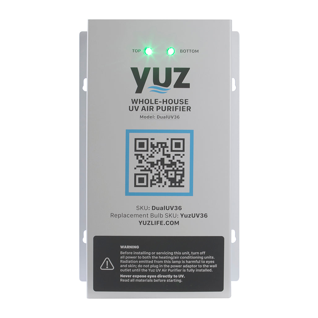 YUZ Whole House Dual UVC Light in Duct for HVAC &AC Duct(air Conditioning),UV Light Sanitizer, in Duct Germicidal Filter and Air Purifier, Whole-House 120V 72 Watt UV AIR Treatment System With Two 16 inch UV Lamps, Air Cleaner for Furnace and Air Handler