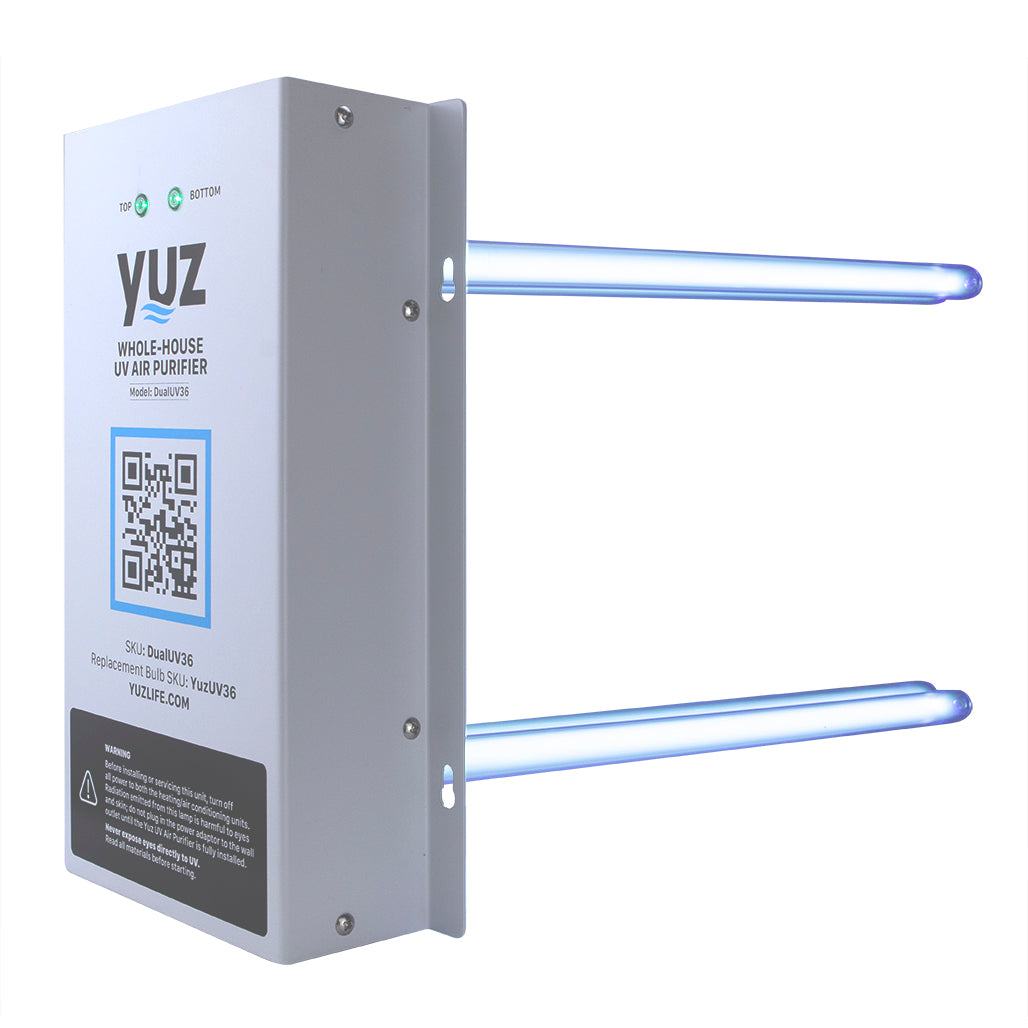 YUZ Whole House Dual UVC Light in Duct for HVAC &AC Duct(air Conditioning),UV Light Sanitizer, in Duct Germicidal Filter and Air Purifier, Whole-House 120V 72 Watt UV AIR Treatment System With Two 16 inch UV Lamps, Air Cleaner for Furnace and Air Handler
